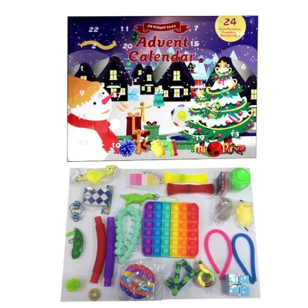 24 Dagar/set Fidget Leksaker Julkalenderpaket Anti Stress Leksakssats Stressavlastning Figet Leksak Blind Box Barn Julgåva style 20