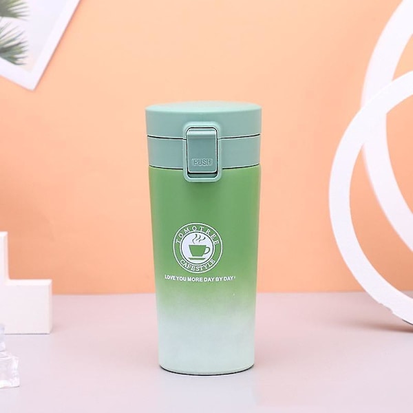 JUSCH Wekity Studsskydd Rostfri Kaffekopp Dubbla Lager Stor Kapacitet Bilmugg Julklapp 380ml(WZ1389),QINWEI-605