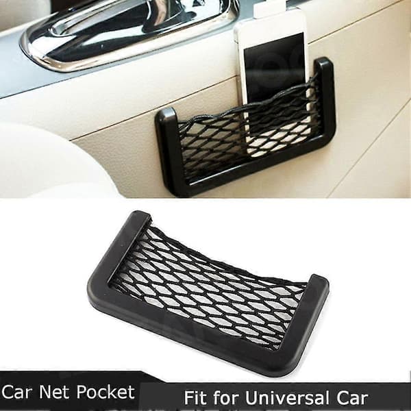 Bil Organizer Mesh Opbevaringstaske Auto Net Lomme Multifunktionel Mobiltelefonholder Auto Interiør Tilbehør