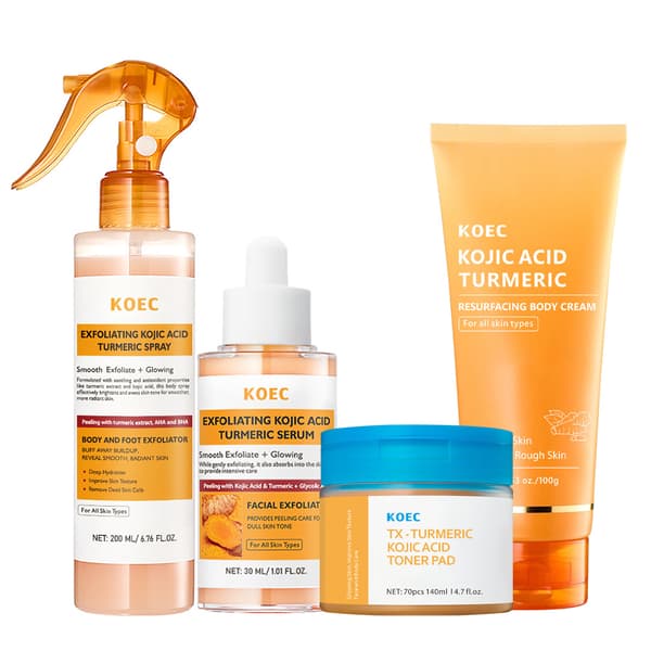 KOEC Viral Pink Microneedle Serum – Sølvforkalkningsserum Turmeric 4-piece set