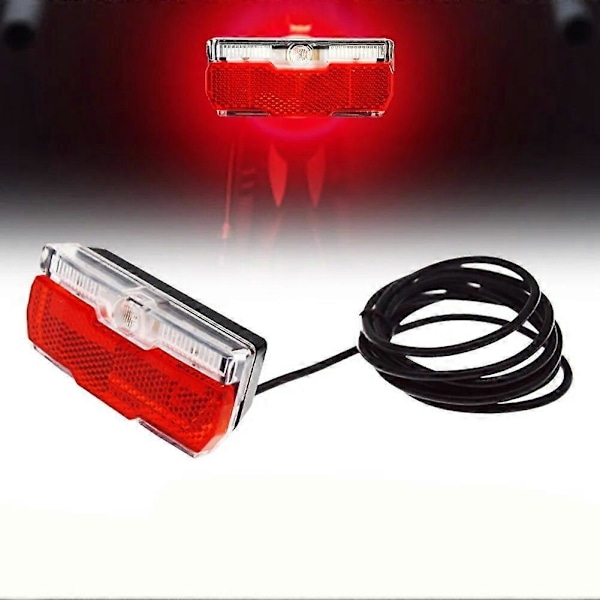 6-48V Elcykel Ebike LED Baglygte Baglygte Vandtæt Baglygter Holdbar De fleste E-cykel Tilbehør