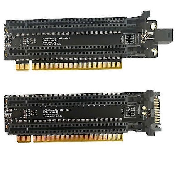 PCI-E 4.0 X16 1 till 2 Expansionskort Gen4 Split Card PCIe-Bifurcation X16 till X8X8 med 20mm Mellanrum Sl-FO SAHN