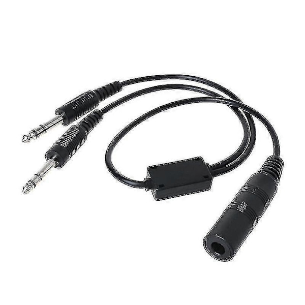 Erstatningskabel for hodetelefonadapter fra helikopter til generell luftfart for Avcomm U 174