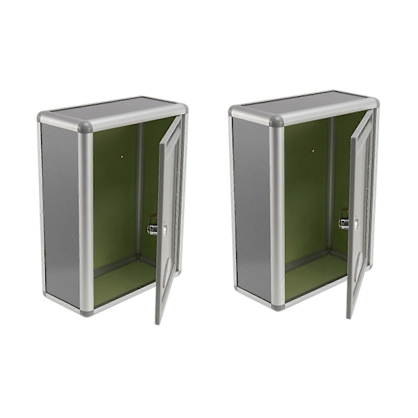 2X Vintage Låsbar Säker Postlåda i Aluminiumlegering för Hem Trädgård Orn
