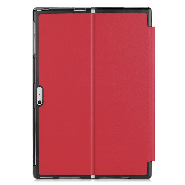 For Microsoft Surface Pro4/5/6/7 Stativdeksel Pennholder 12.3\" Nettbrett Lett Hardt Deksel (Rød)