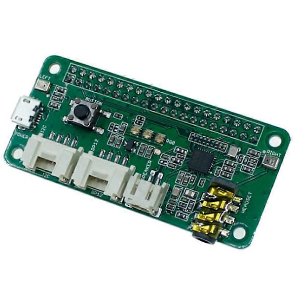 ReSpeaker 2-Mics Pi Hat för Raspberry Pi 4 Model B Röstmodul Dubbel Mikrofonuppsättning för Raspberry