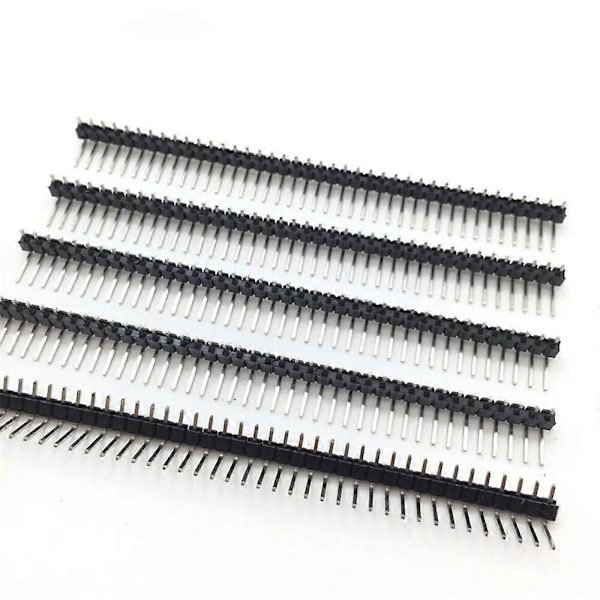 10 st 40-stifts 254 mm enkelrads höger vinkel hane stiftkontakt 40 stift brytbar rak hane dubbelrads stiftkontaktremsa för Arduino