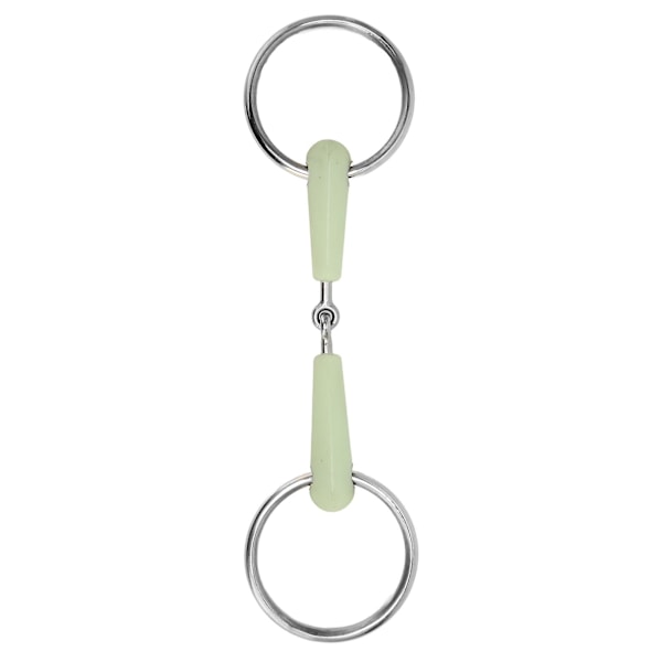 Heste Snaffle Bitt Gummibelagt Rustfritt Stål Løs Ring Heste Munn Bitt for Trening Ridning