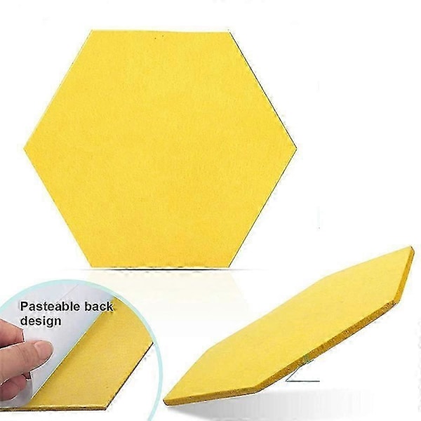 10-pack Anslagstavla Hexagon Filt Tavlor Anslagstavla Memotavla med 10 st Knappnålar, Dec