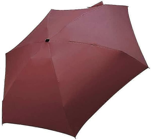 Mini Bærbar 5-foldbar Slank Lomme Flad Paraply. Rejse Mini Paraply. Sol Regn