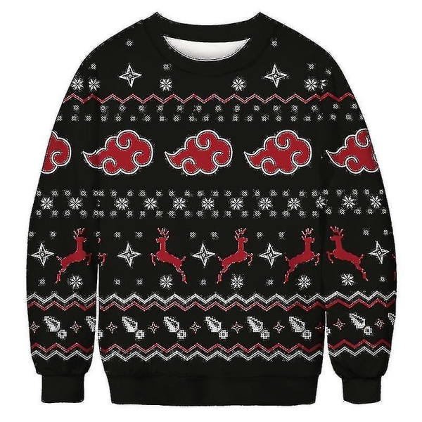 Unisex jultröja 3d digitalt print Holiday Party Crew Neck Sweatshirt Pullover BFT161 XXXXL