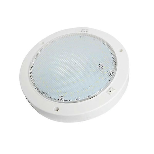 12V taklampa RV marin DC LED belysningsarmaturer 9W rund ytmonterad med strömbrytare