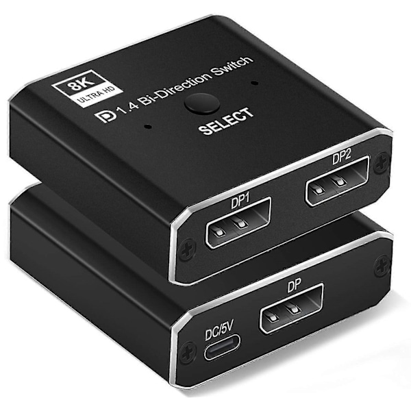 Displayport1.4 Switch 8k Displayport Dubbelriktad Splitter Switch Displayport Kvm 2x1 1x2 Display-