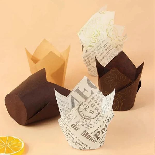 50 st pappersmuffinsformar bakform F