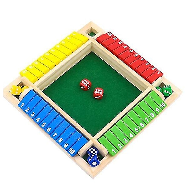 Community Spil Firesidet Flop Brætspil Træspil Terningesæt Lamelbræt Matematik Terningespil Interaktivt Spil mellem Forældre og Børn Perfekt Pædagogisk Legetøj til Børn