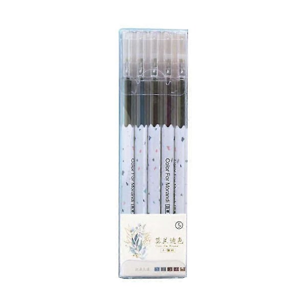 5-pack Morandi Retro 5-färgade permanenta markörgelpennor Graffitimålning Skrivning Scrapbooking Kontorsmaterial Konsttillbehör