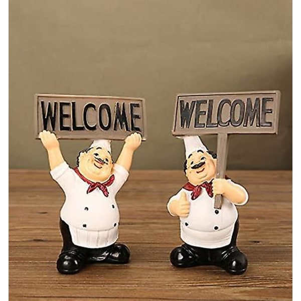 Kockprydnader - Dekorativa Restaurang Resin Söta Figurer Miniatyr Staty Prydnader Välkomstskylt