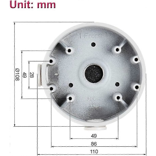 2-pak Pfa139 Samledåse til Dahua IP-kamera Ipc-hdw4631c-a, Ipc-hdw4431em-as, Hdw4831em-ase