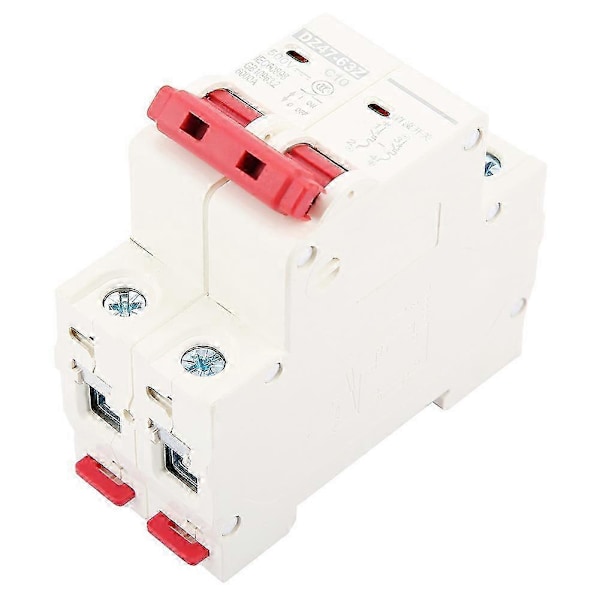 2P DC 500V 10A Mini Afbryder MCB Sikkerhedsafbryder DZ47-63Z-2P