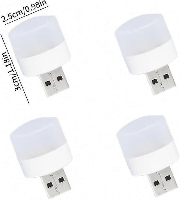 4 stk. USB-natlampe til børneværelset, lille plug-in LED-lampe til børn