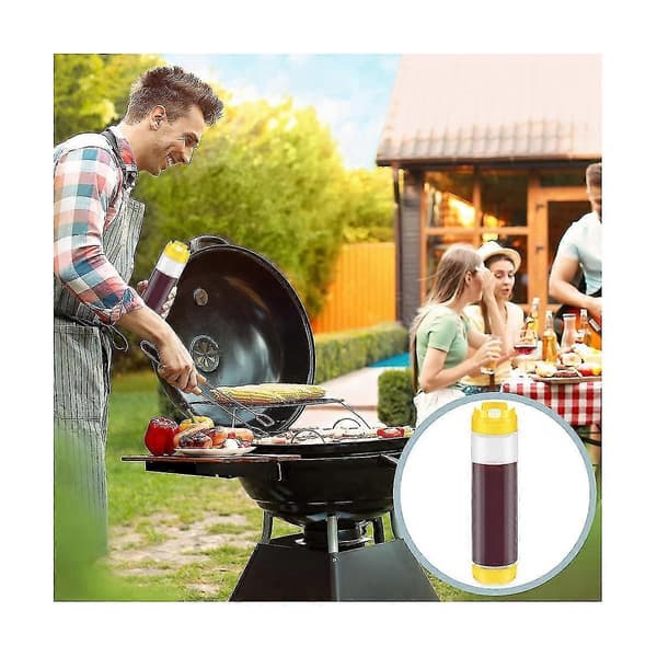 16oz Inverterte Plastikklemmeflasker, Påfyllbar Tippventil Dispenser Krydderklemmer For Sauser