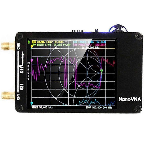 Opgraderet NanoVNA-H Vektor Netværks Antenne Analysator 10KHz-1.5GHz MF HF VHF UHF til SD Kort Slot Digit