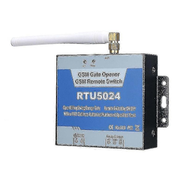 Rtu5024 GSM Grindsöppnare Reläbrytare Mobiltelefon Dörr Fjärrkontroll 850/900/1800/1900mhz