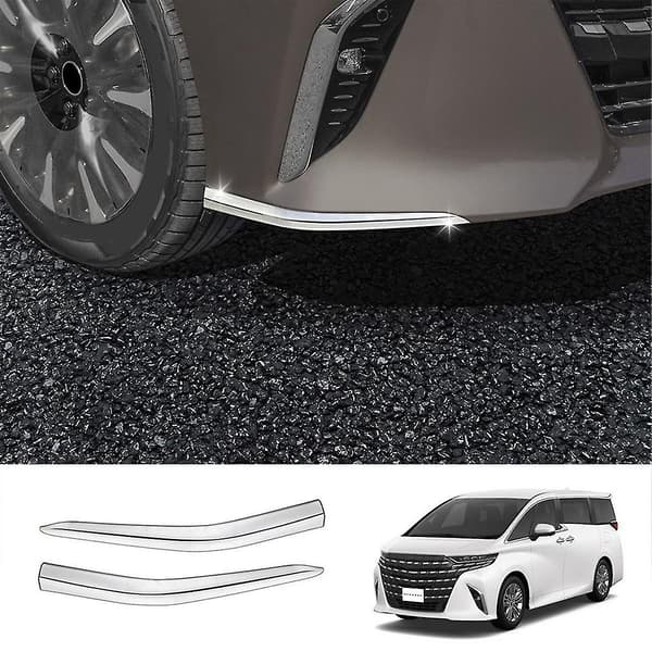 For Alphard 40 Series 2023+ Frontfanger Leppe Vinkel Diffuser Splitter Spoiler Beskytter Sølv