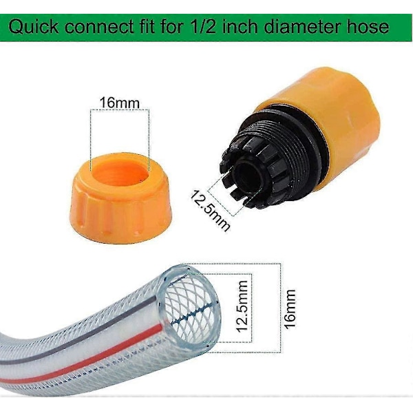 10 stk. haveslange dyse, haveslange dyse, hurtige havestik i plastik, haveslange dyse, slangedyse, slangestik, hurtig haveslange