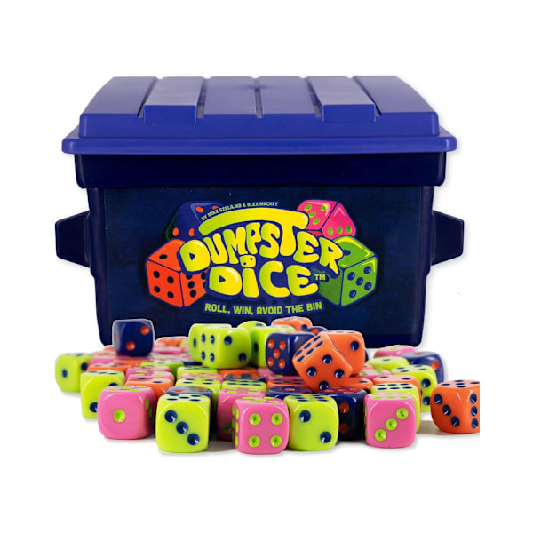 Big Discoveries Dumpster Dice Snabbt Familjespel för 4 spelare med Tärningar och Soptippstema
