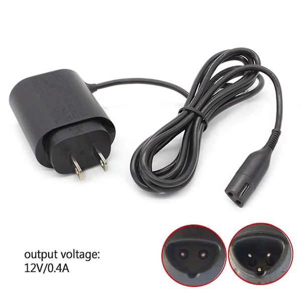 For Braun Series 3 5 9 For Smart Control Elektrisk barbermaskin Strømkabelledningsplugg Us