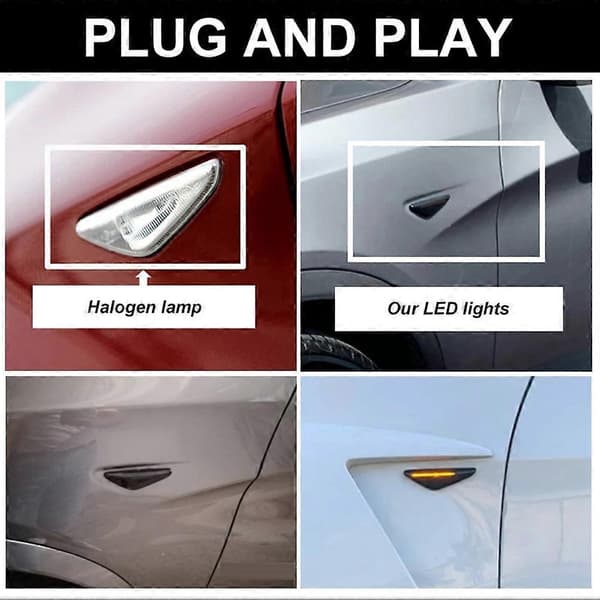 2 ST för X3 F25 X5 E70 X6 E71 E72 2007-2014 LED Dynamisk Sidomarkeringsblinkers Sidolampa