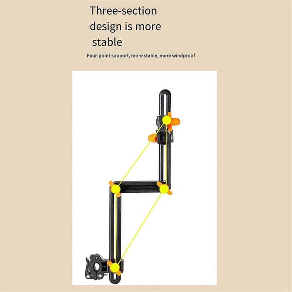 Justerbar Stabil Paraplyholder til Scooter Cykel, Sort