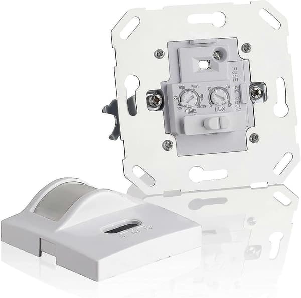 Inomhus Rörelsedetektor, Infälld Väggmontering, Anpassad LED, Infraröd Sensor, Programmerbar, Räckvidd 9m/160, 3 Trådar