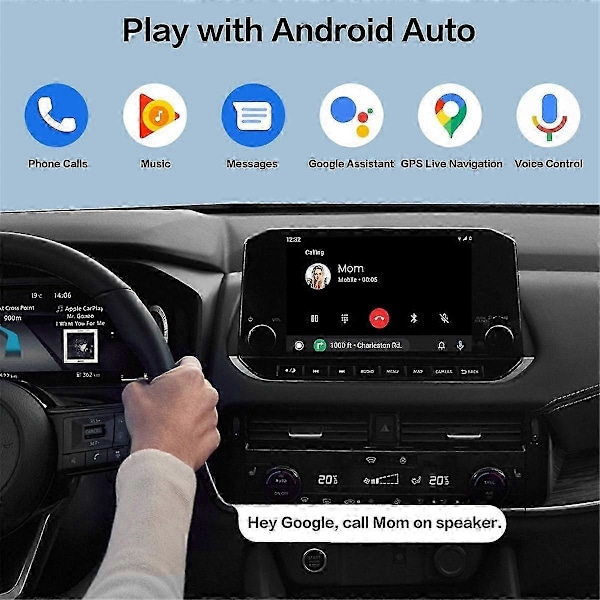Trådlös Android Auto-adapter för fabriksmonterade trådbundna Android Auto-bilar WiFi Plug & Play Trådlös Android