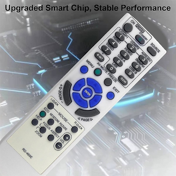 Rd-469e Erstatningsfjernkontroll for Projektor Ve303x Ve303 V302x V332w V302h Np-v332w Np-um361x Np-v302x Np-