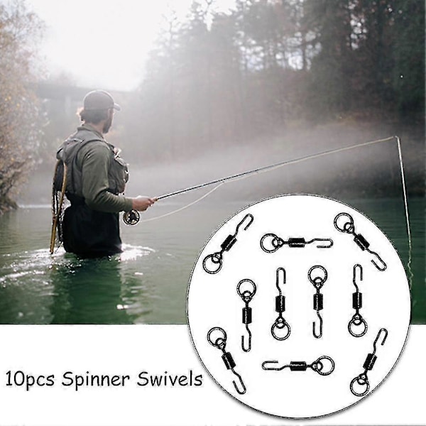 10* Spinner Swivels Størrelse 11 For Ronnie Rigs Karpfiske C Z1o6 Rask O1d3
