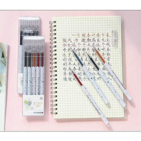 5-pack Morandi Retro 5-färgade permanenta markörgelpennor Graffitimålning Skrivning Scrapbooking Kontorsmaterial Konsttillbehör