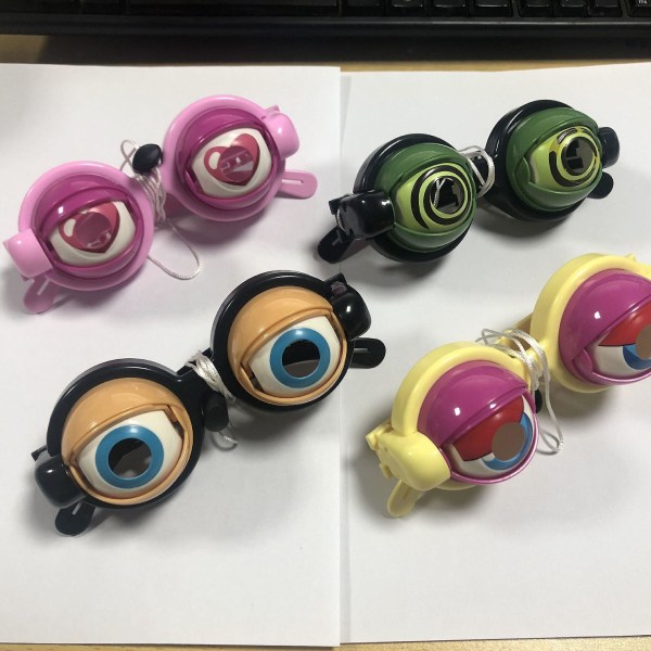 Roliga Glasögon Dra Kabel Blink Crazy Blink Glasögon Parodi Selfie Videoleksaker Halloween Cosplay yellow
