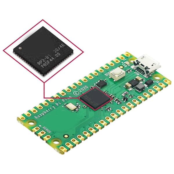 Rp2040-siru, kaksiytiminen Arm Cortex M0+ -prosessori, tukee Ardui No:ta, Micropythonia