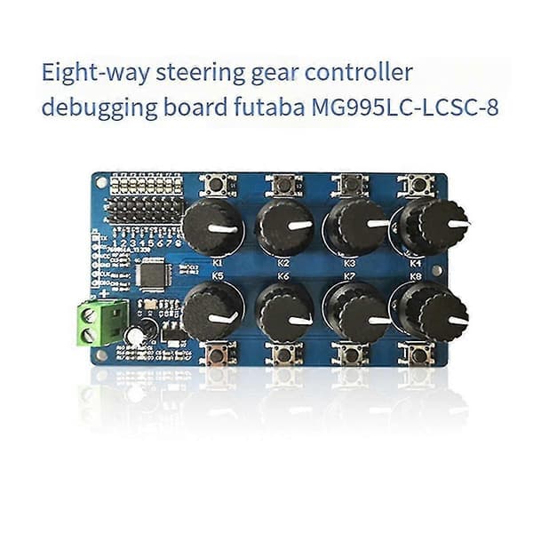 8CH Rotationsknap Servo Driver 8 Kanals/Vejs Styringskort Overstrømsbeskyttelse Servo Tester Servo Controller