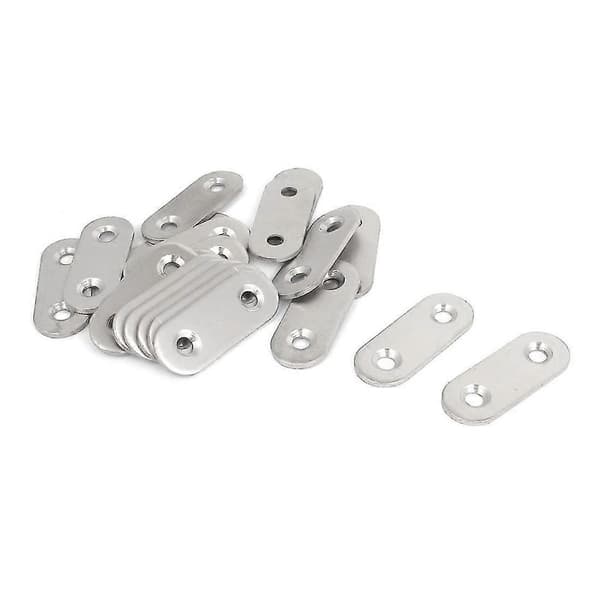 Flate Braketter i Rustfritt Stål, Rett, 40mm, 20 stk