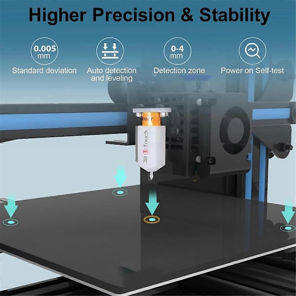 Opgrader BL-Touch V3.2 Auto Bed Leveling Sensor med 4 Beslag BL - Touch Kit til 8 eller 32 Bit Mother