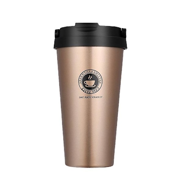 JUSCH Wekity dobbeltlags bilkrus med stor kapacitet, feriegave, rustfrit stål sugerørskop, 500 ml (WZ1421), QINWEI-346
