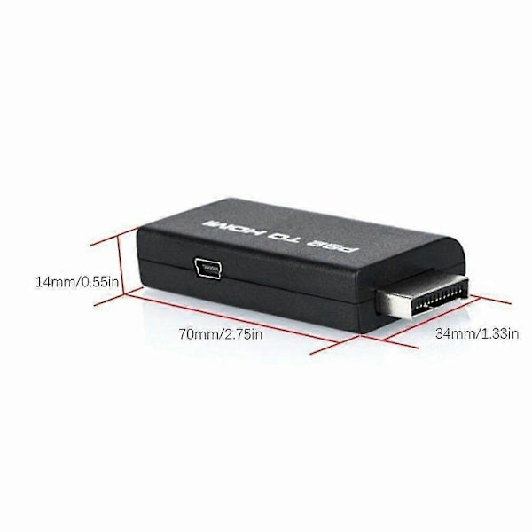 PS2 till Audio Video Converter Adapter AV-kabel för Playstation 2