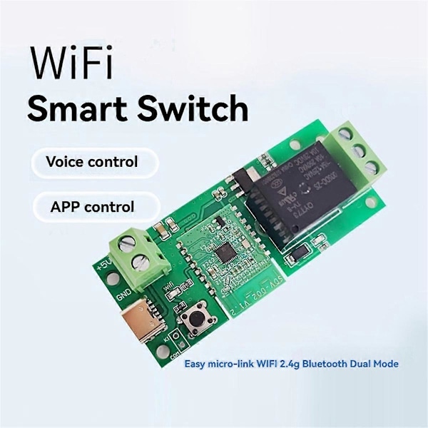 Ewelink Älykäs USB-C DC 5V DIY Yksikanavainen Bluetooth WIFI Inching Itselukittuva Langaton Älykoti