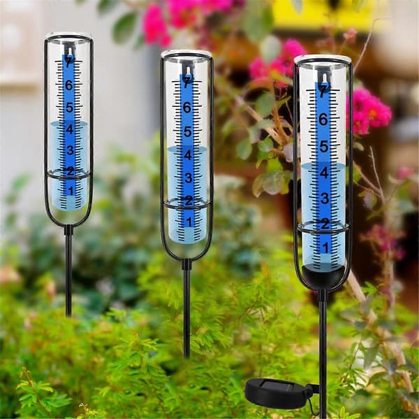 Solcellelampe Regnmåler, 7 tommer udendørs regnmåler