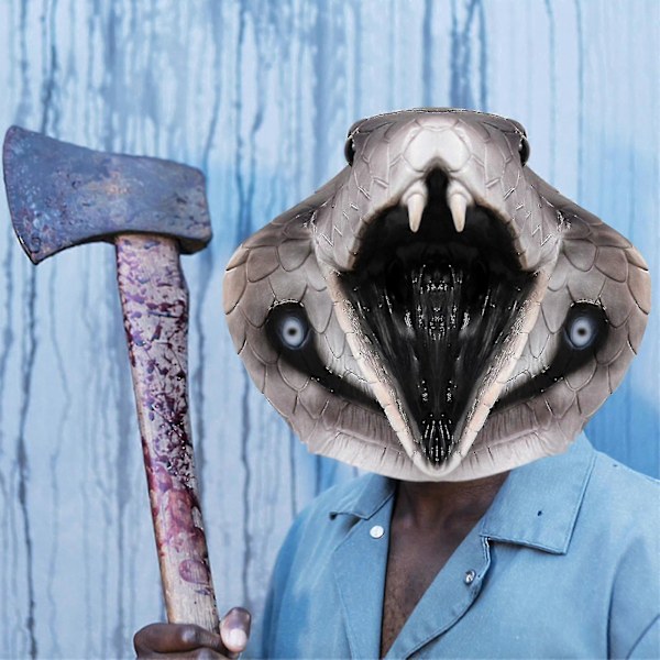 Kobra Naamio Uutuus Halloween Asu Juhlat Lateksi Eläin Kobra Pää Naamio Käärme