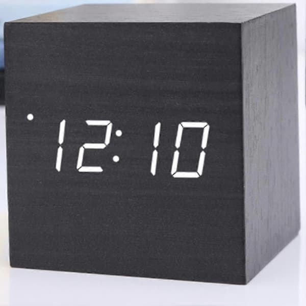 LED Baggrundsbelyst Digital Termometer Alarmur Lysende Ur Hjem A