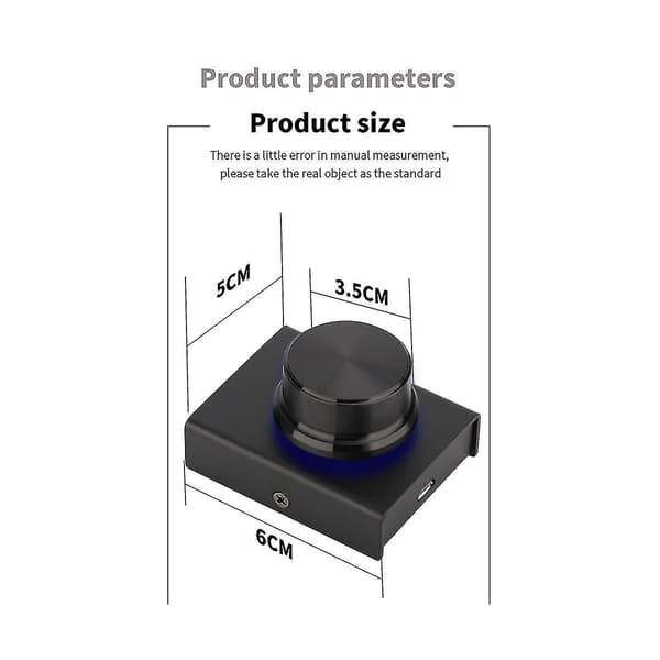 USB Computer Volume Controller Multimedia PC Højttaler Ekstern Lydstyrkekontrol Justeringsknap Repl